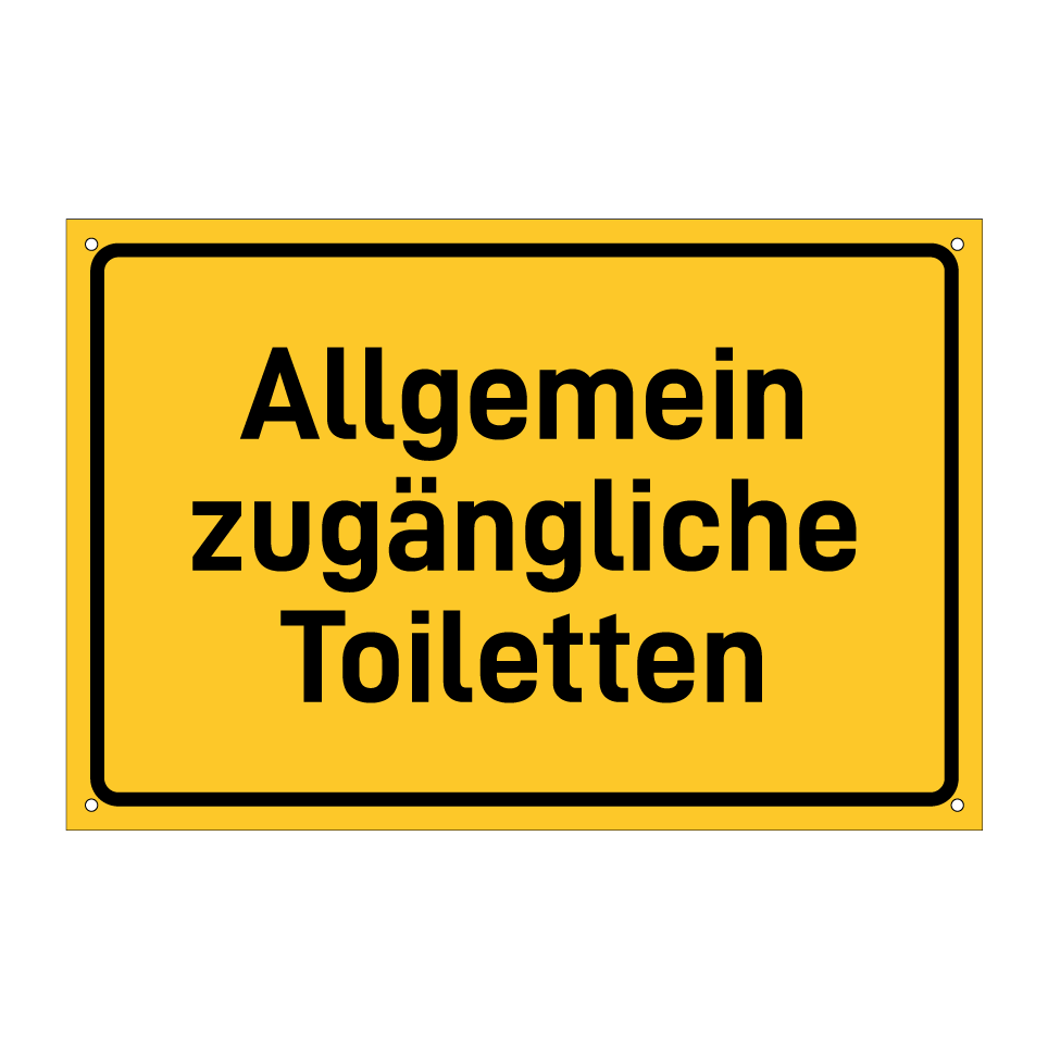 Allgemein zugängliche Toiletten