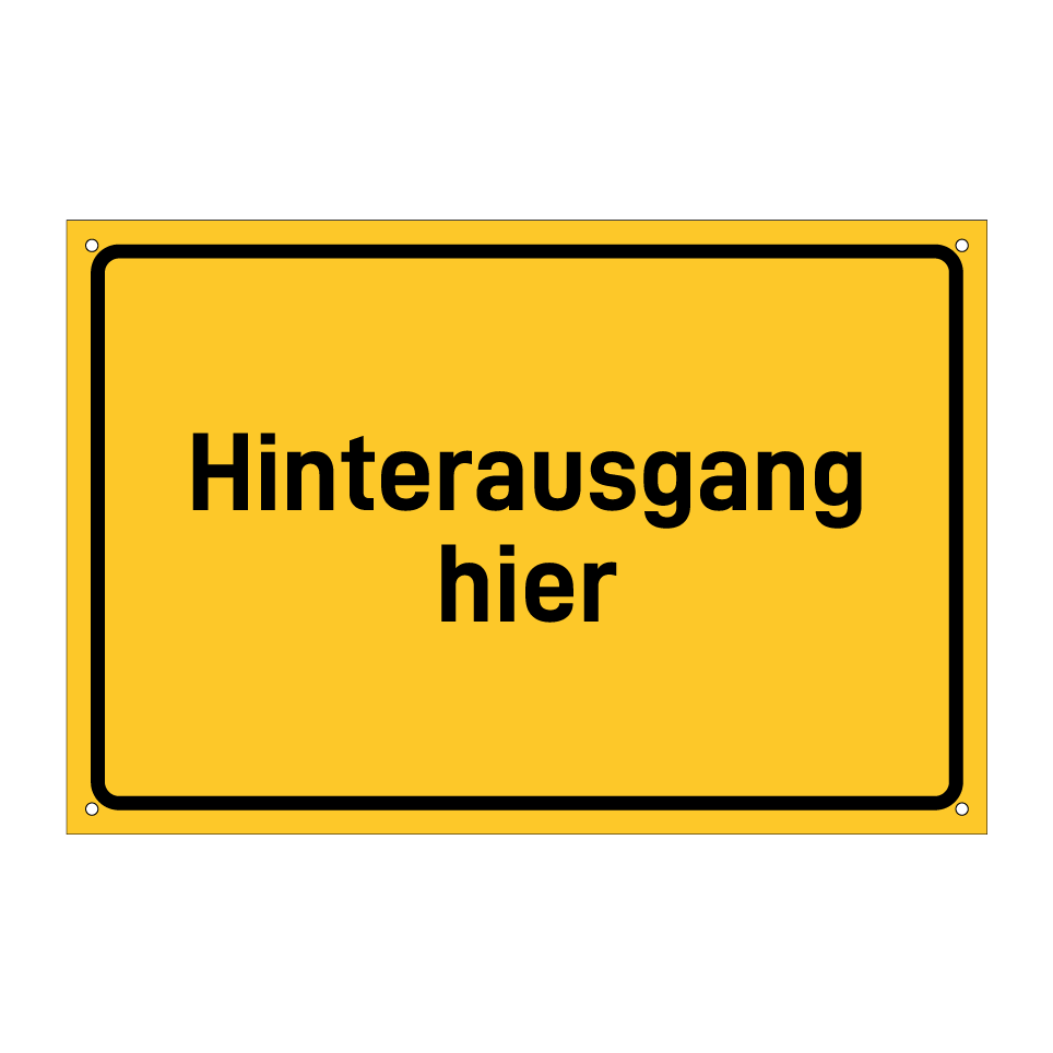 Hinterausgang hier