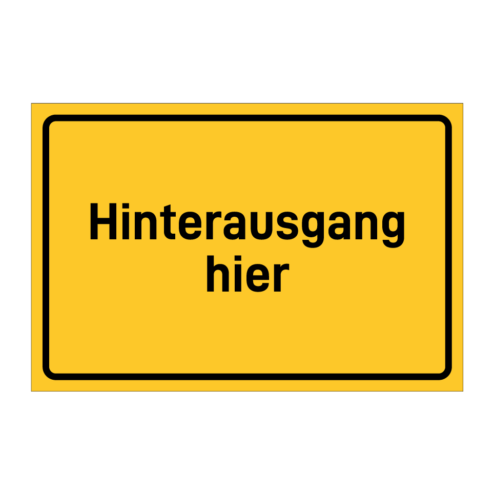 Hinterausgang hier