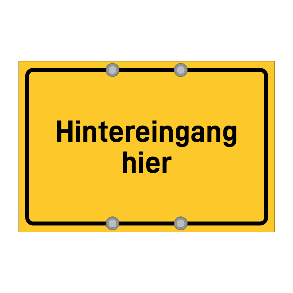 Hintereingang hier