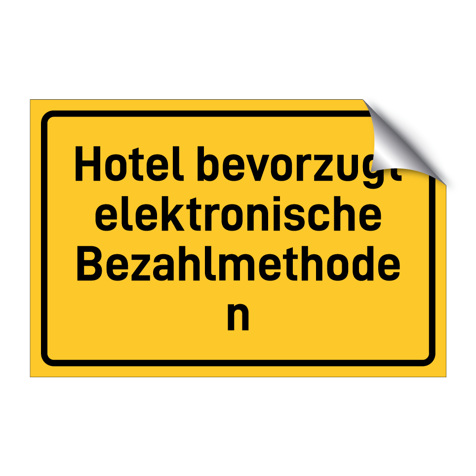 Hotel bevorzugt elektronische Bezahlmethoden