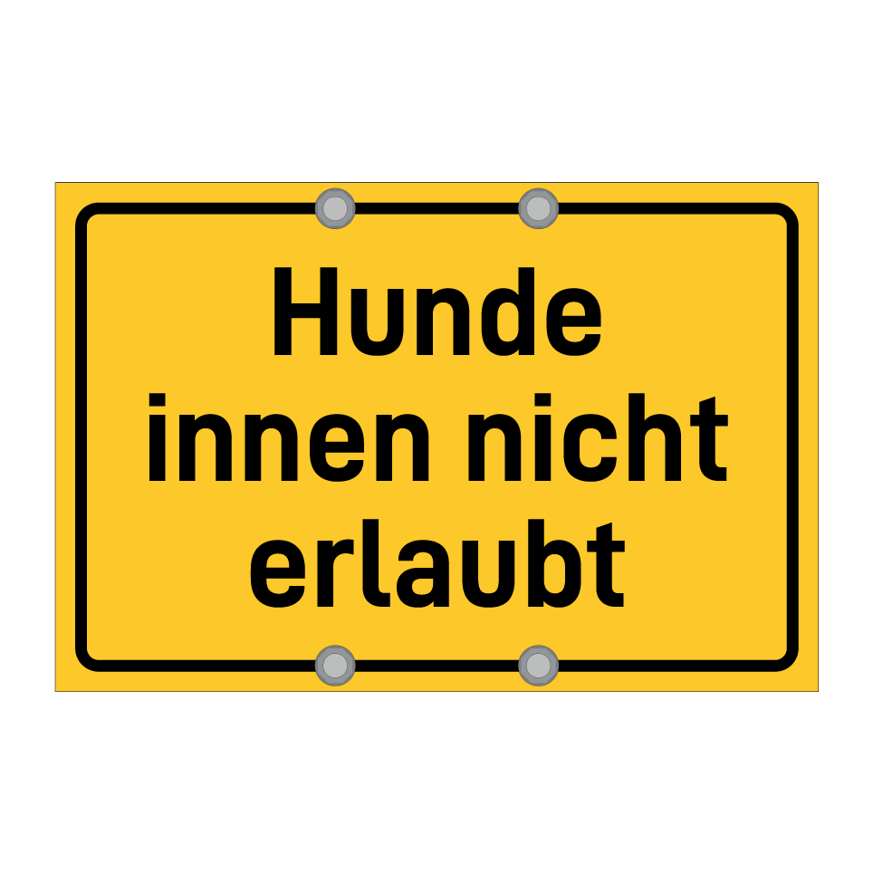 Hunde innen nicht erlaubt