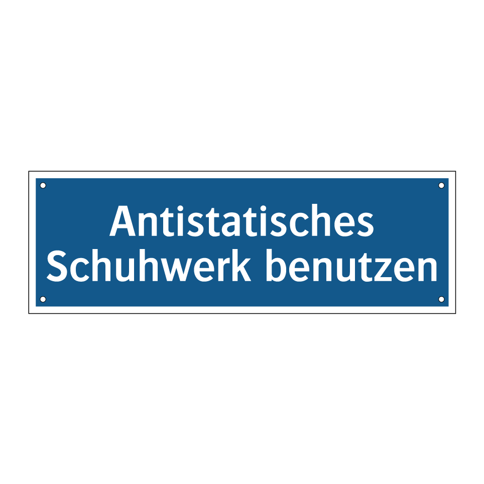 Antistatisches Schuhwerk benutzen