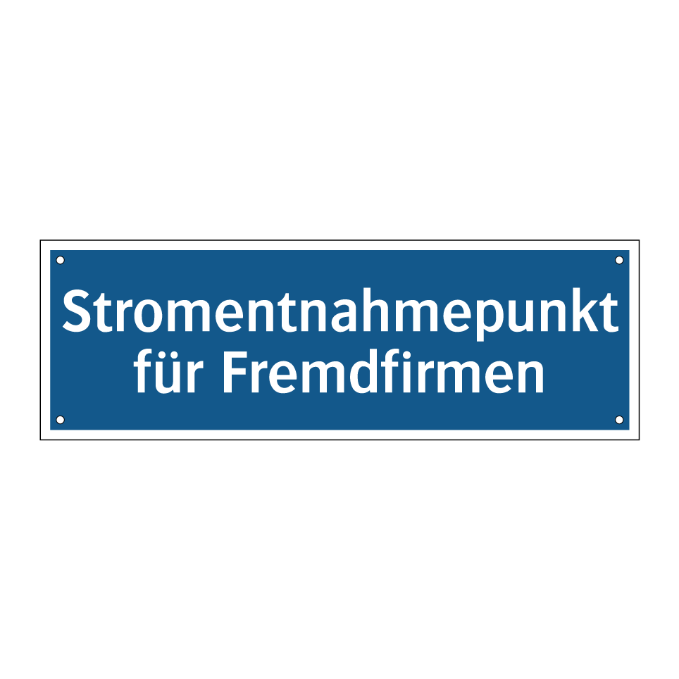 Stromentnahmepunkt für Fremdfirmen