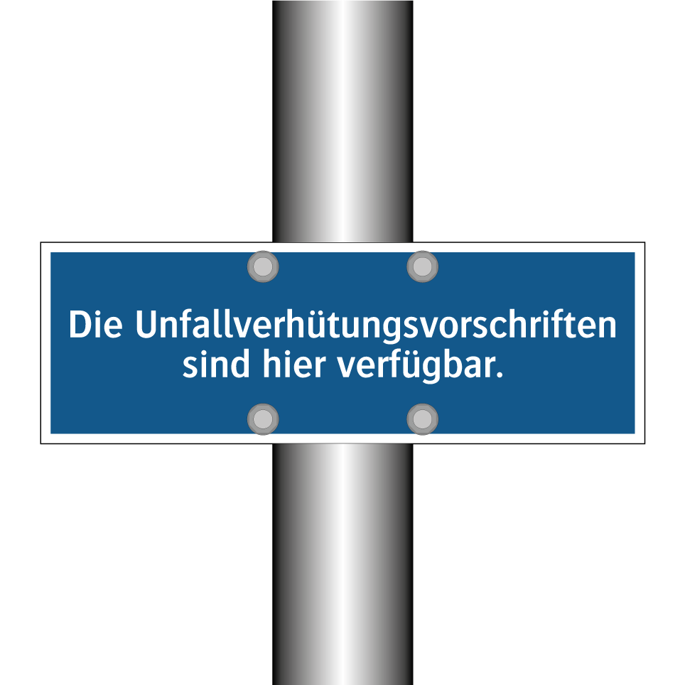 Die Unfallverhütungsvorschriften sind hier verfügbar.