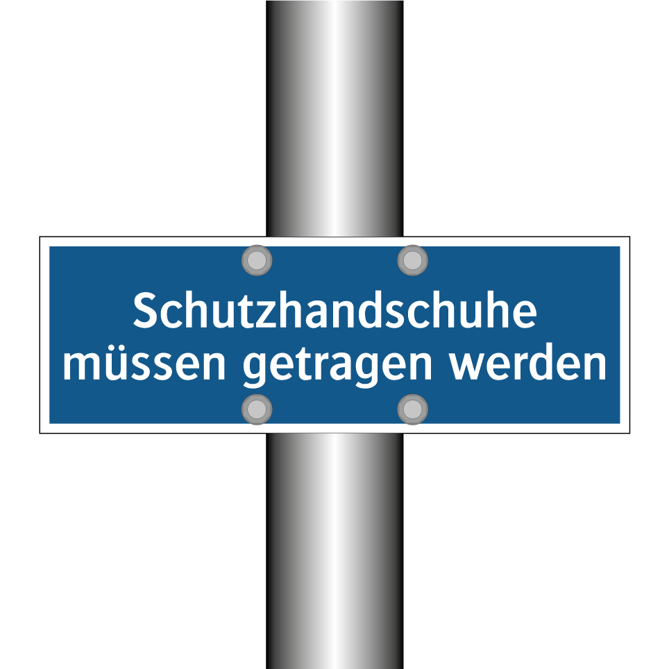 Schutzhandschuhe müssen getragen werden