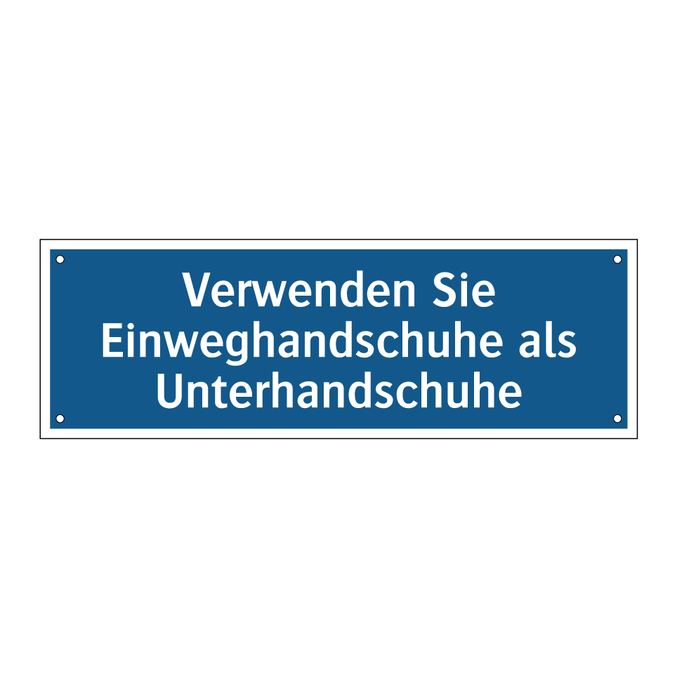 Verwenden Sie Einweghandschuhe als Unterhandschuhe