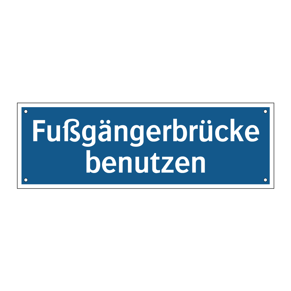 Fußgängerbrücke benutzen