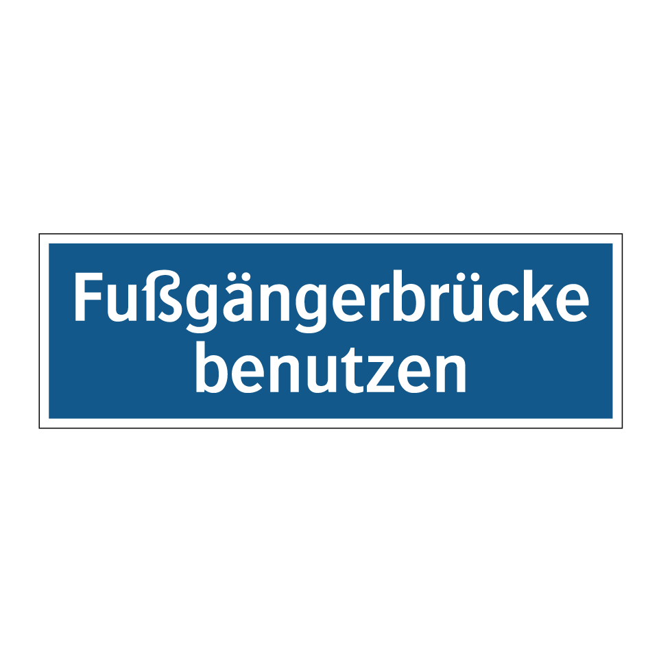 Fußgängerbrücke benutzen