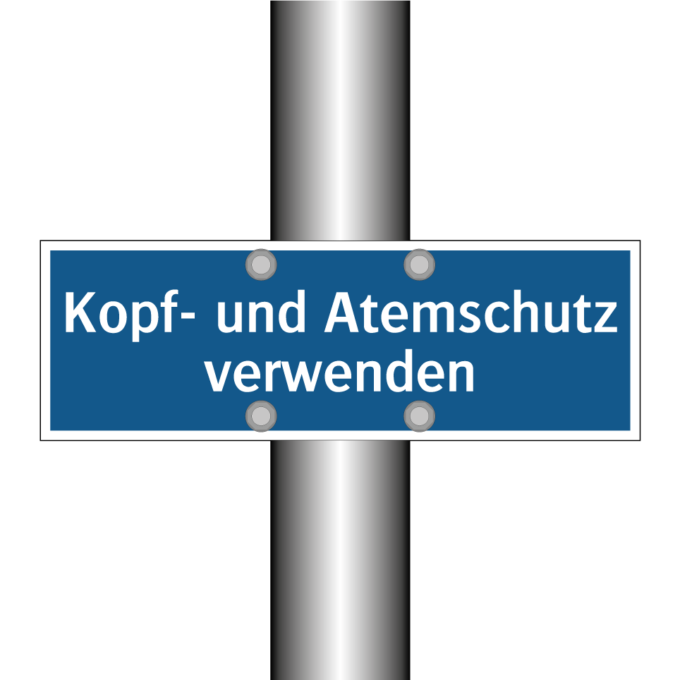 Kopf- und Atemschutz verwenden