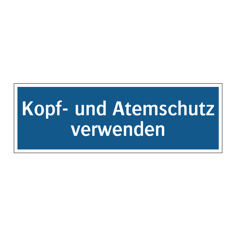 Kopf- und Atemschutz verwenden