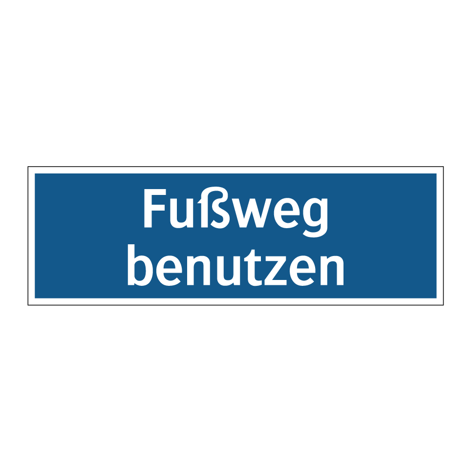 Fußweg benutzen