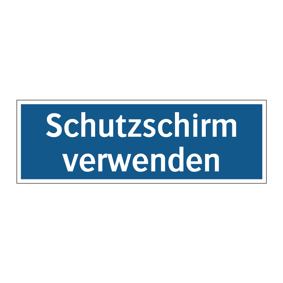 Schutzschirm verwenden