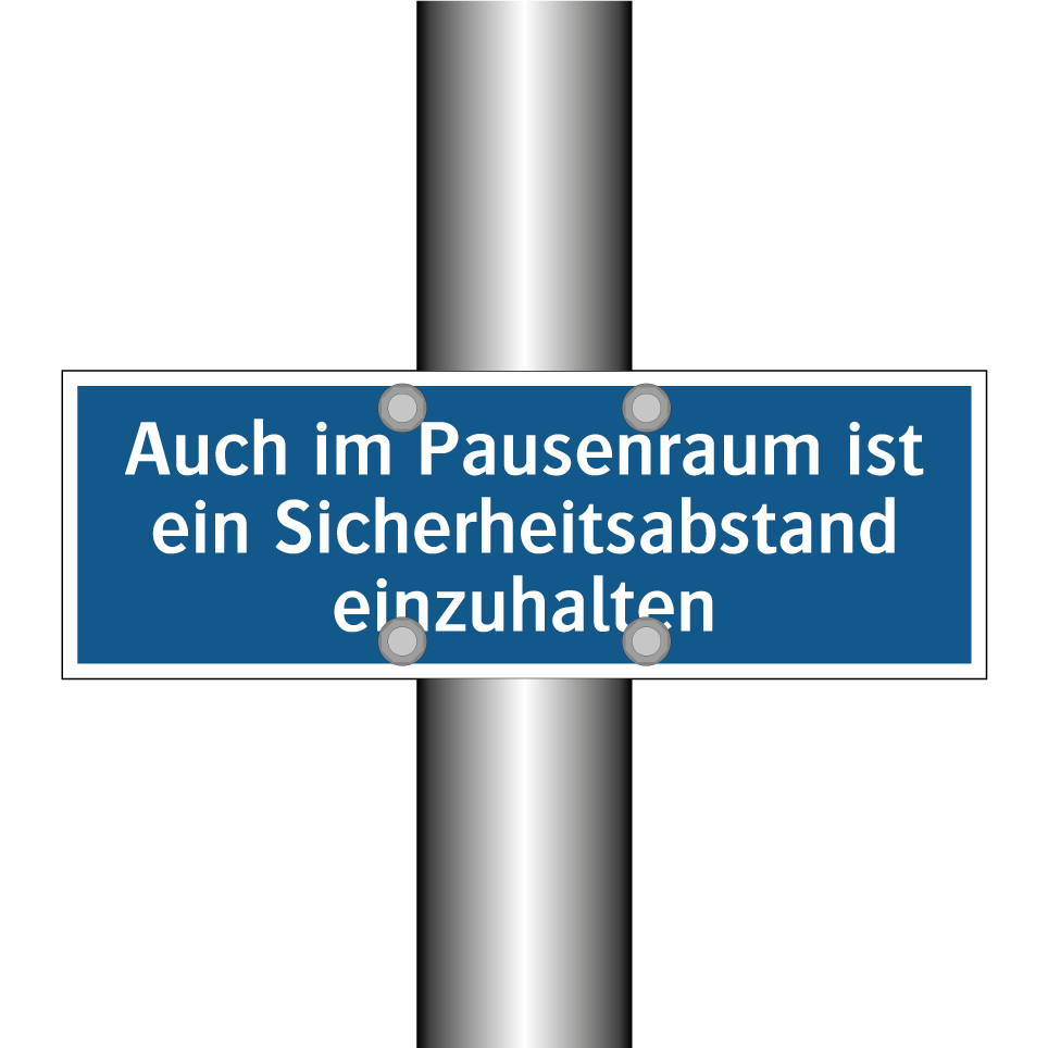 Auch im Pausenraum ist ein Sicherheitsabstand einzuhalten