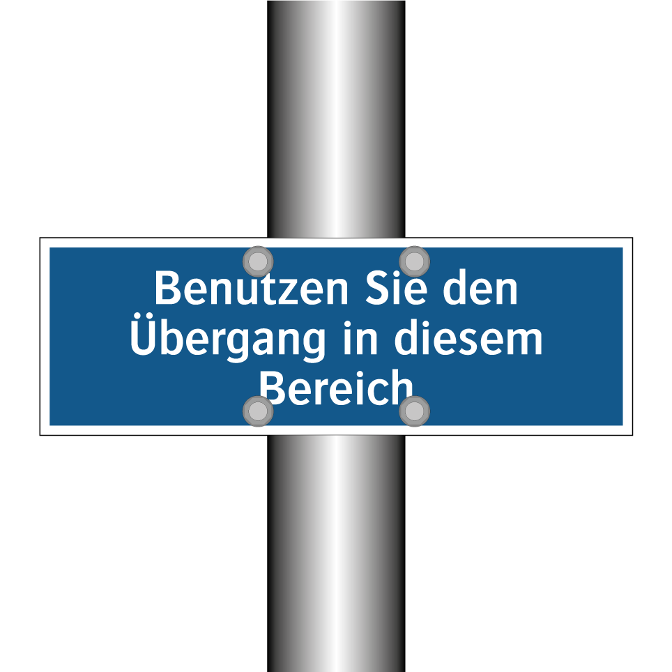 Benutzen Sie den Übergang in diesem Bereich