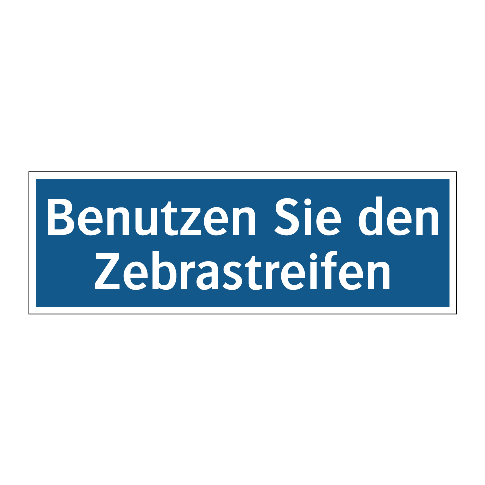 Benutzen Sie den Zebrastreifen