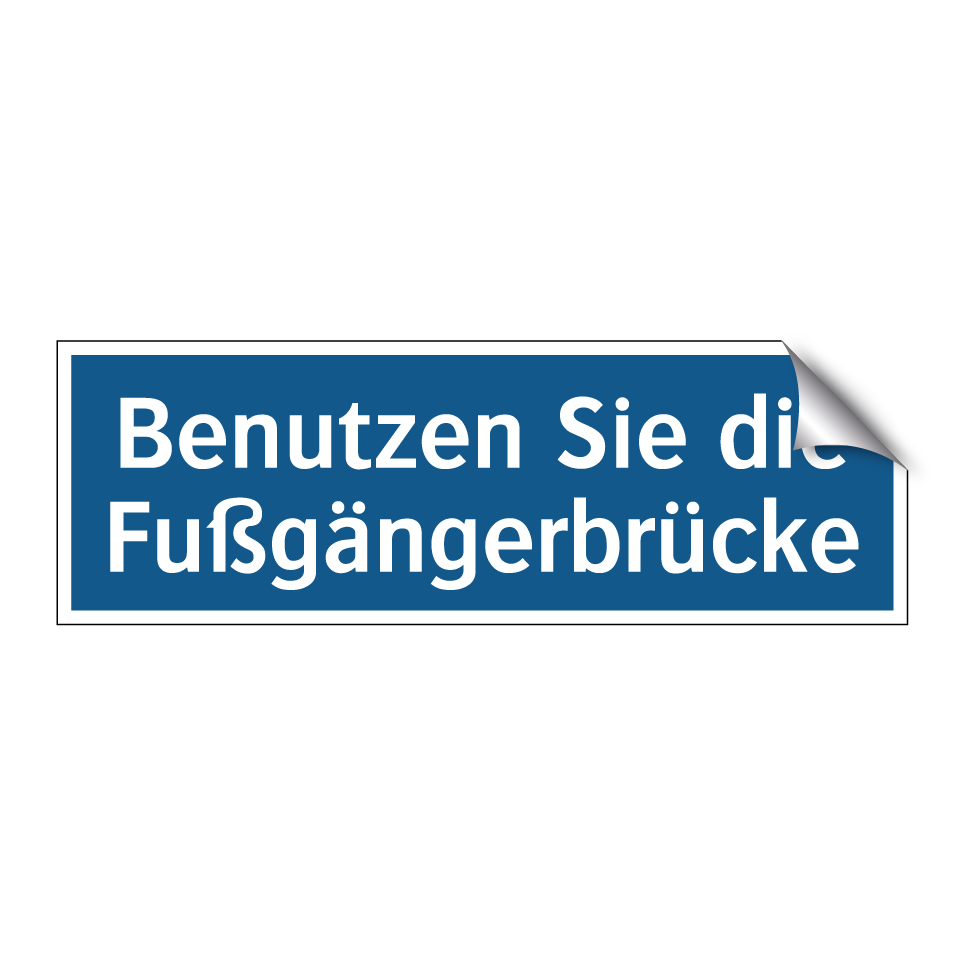 Benutzen Sie die Fußgängerbrücke