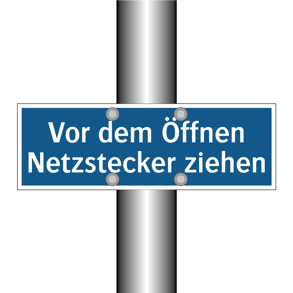Vor dem Öffnen Netzstecker ziehen