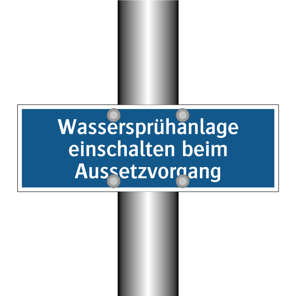 Wassersprühanlage einschalten beim Aussetzvorgang