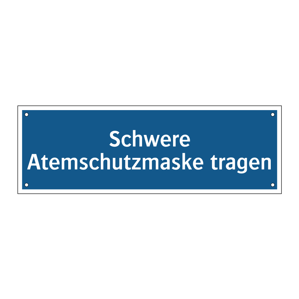Schwere Atemschutzmaske tragen