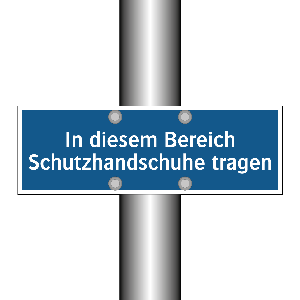 In diesem Bereich Schutzhandschuhe tragen