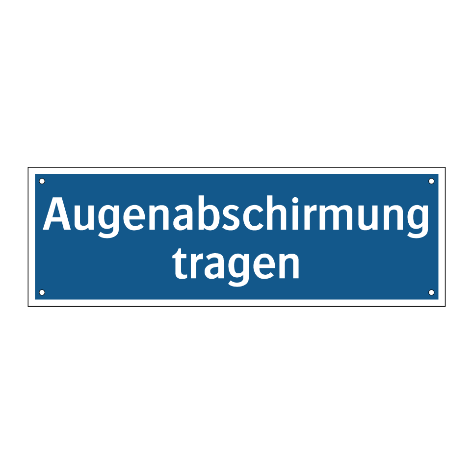 Augenabschirmung tragen
