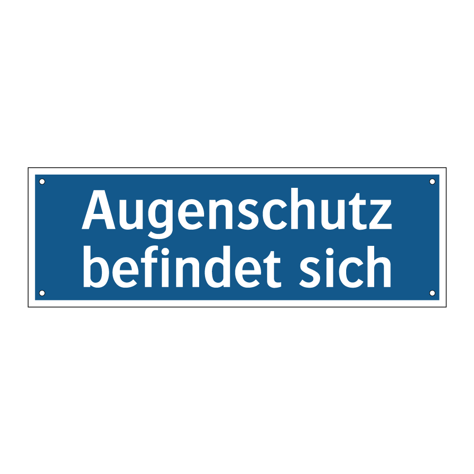 Augenschutz befindet sich
