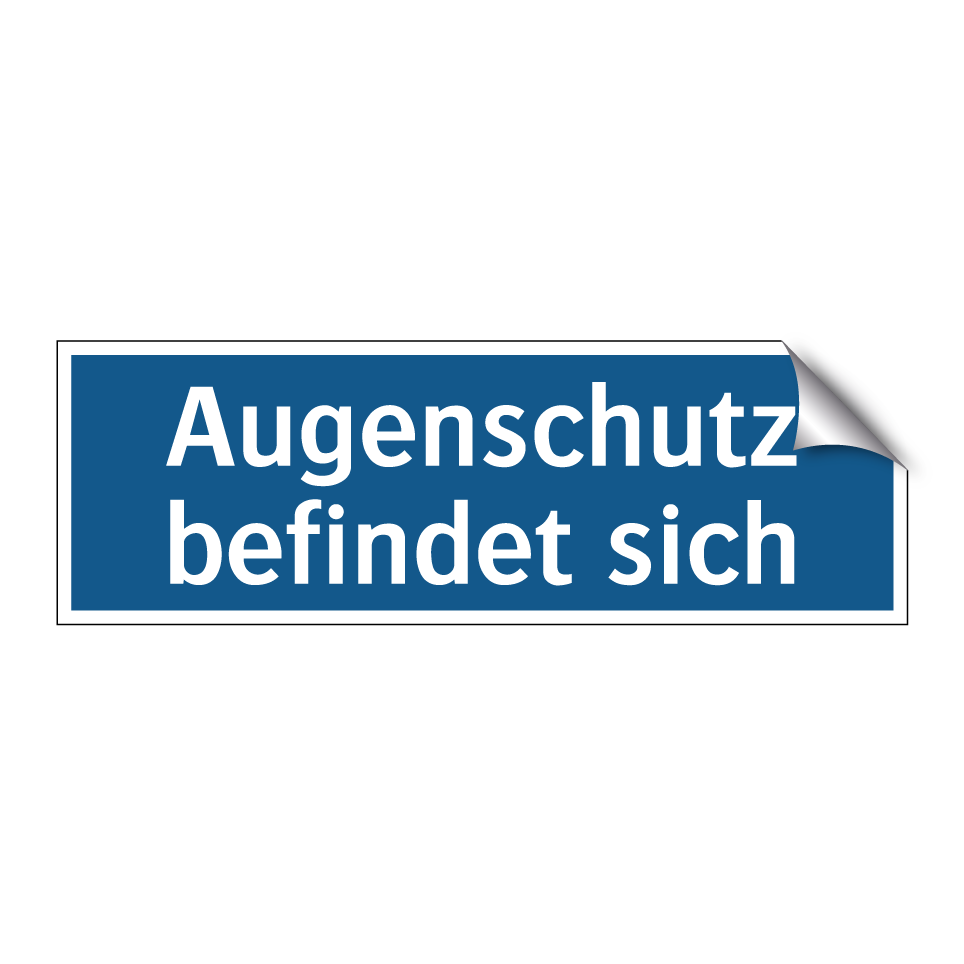 Augenschutz befindet sich
