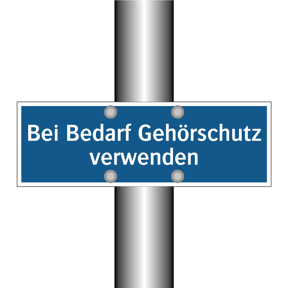 Bei Bedarf Gehörschutz verwenden