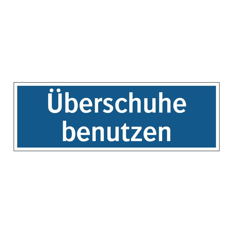 Überschuhe benutzen