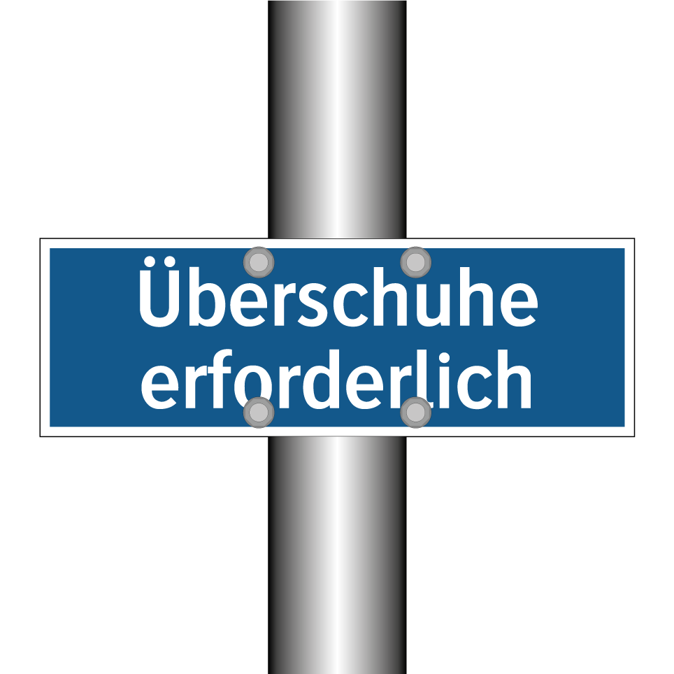 Überschuhe erforderlich