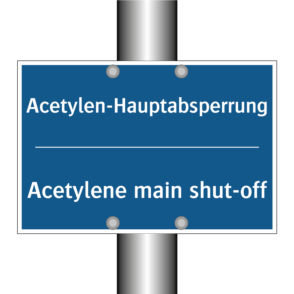 Acetylen-Hauptabsperrung - Acetylene main shut-off
