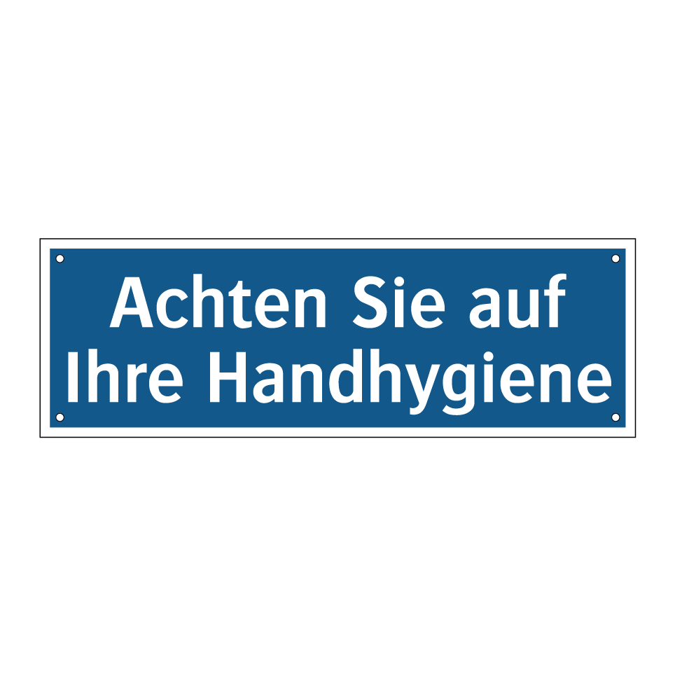Achten Sie auf Ihre Handhygiene