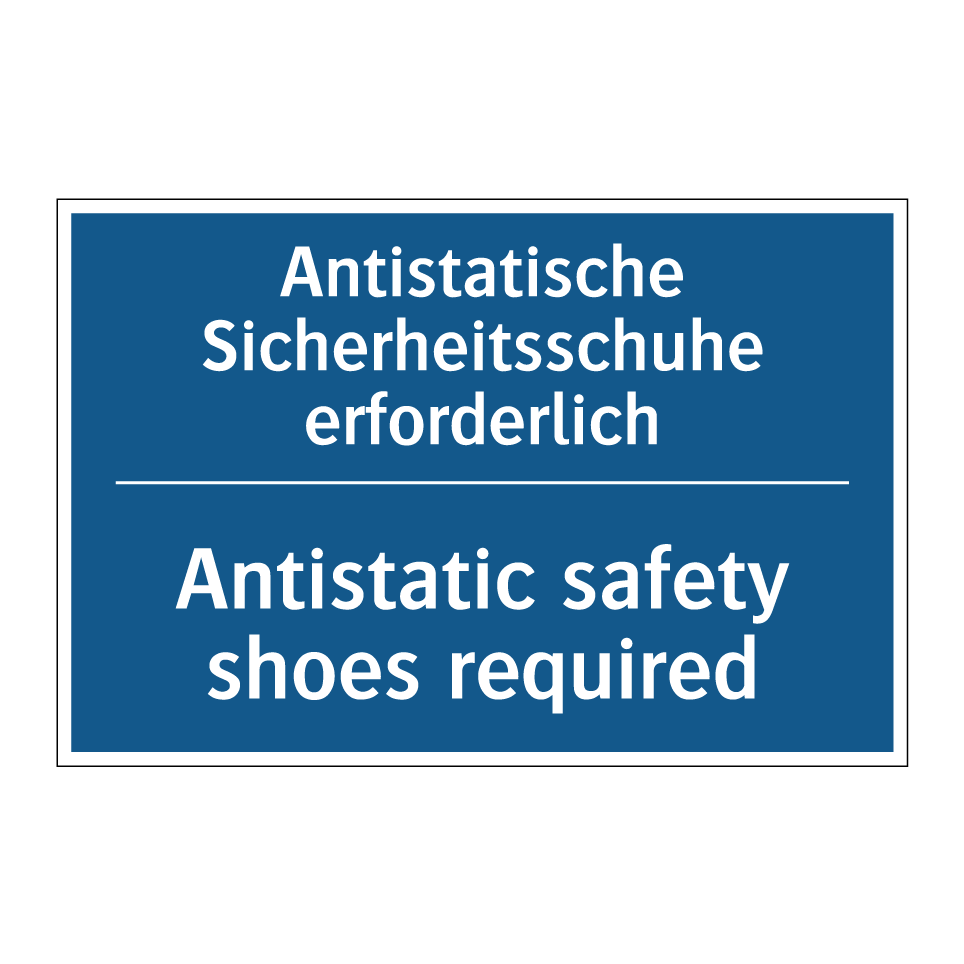 Antistatische Sicherheitsschuhe /.../ - Antistatic safety shoes required/.../