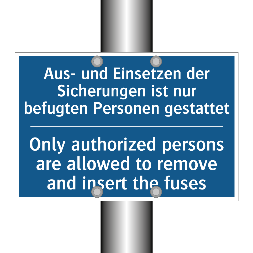 Aus- und Einsetzen der Sicherungen /.../ - Only authorized persons are allowed /.../