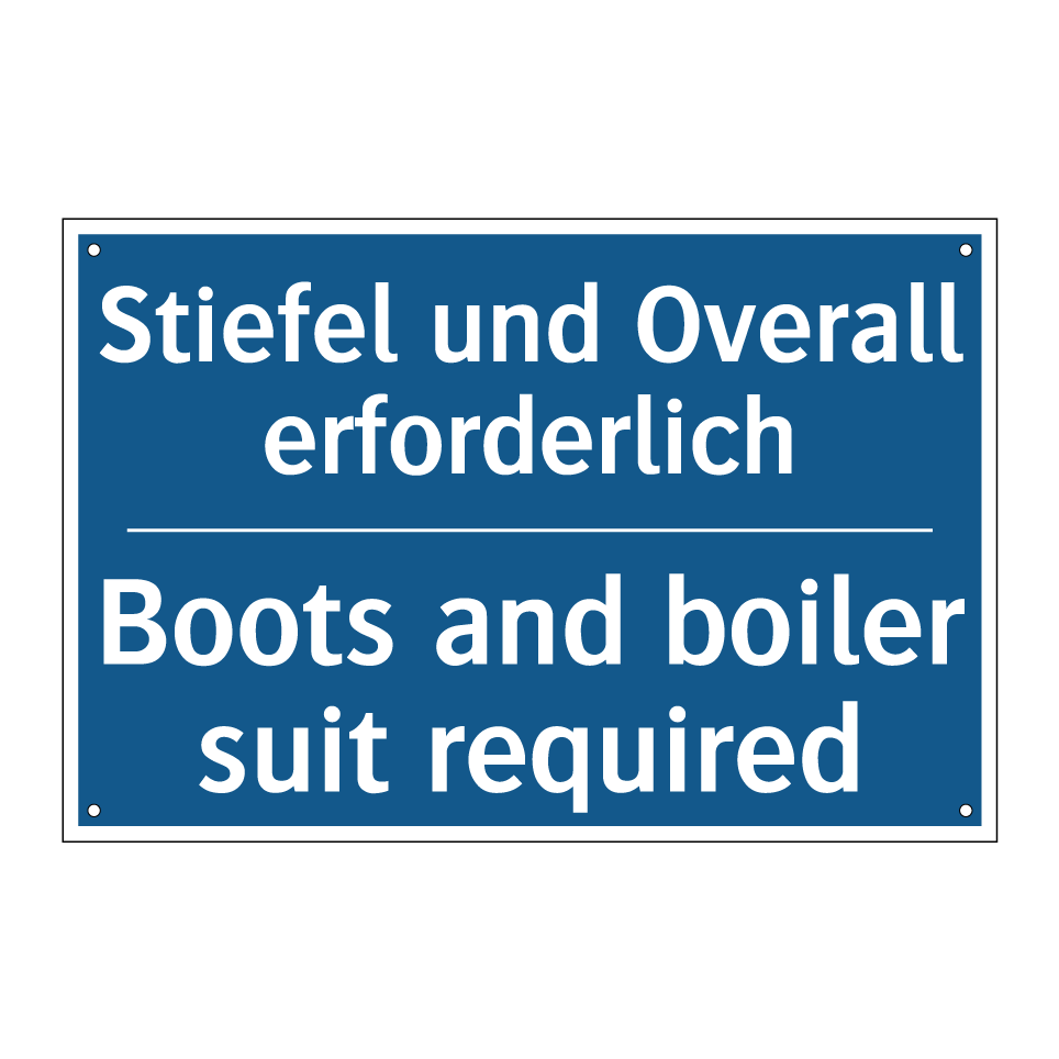 Stiefel und Overall erforderlich/.../ - Boots and boiler suit required