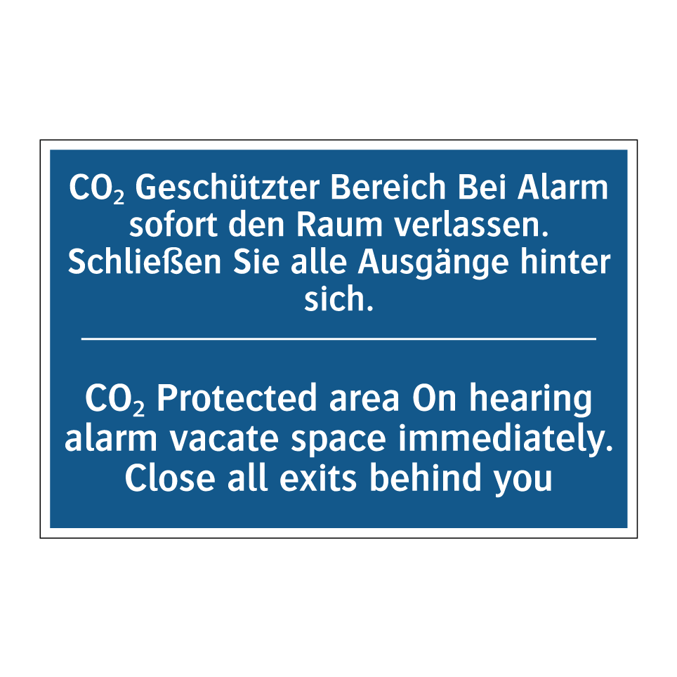 CO₂ Geschützter Bereich Bei Alarm /.../ - CO₂ Protected area On hearing /.../