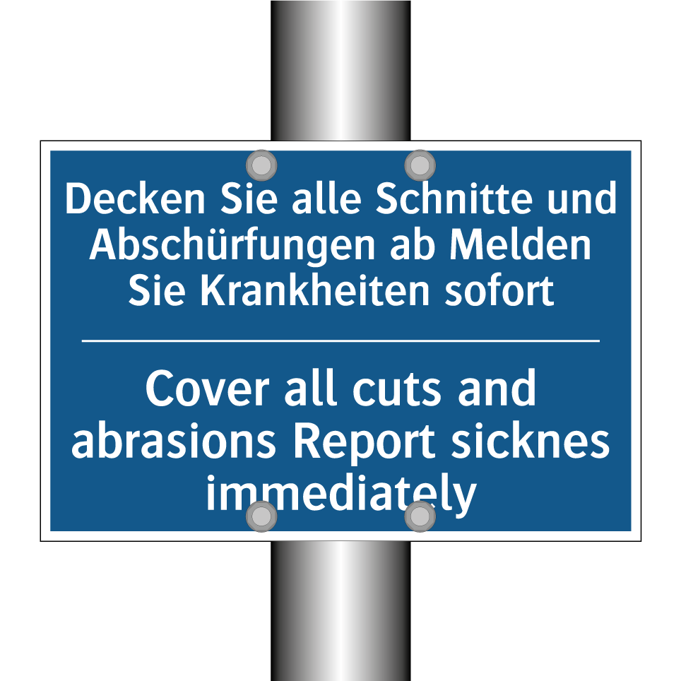 Decken Sie alle Schnitte und Abschürfungen /.../ - Cover all cuts and abrasions Report /.../