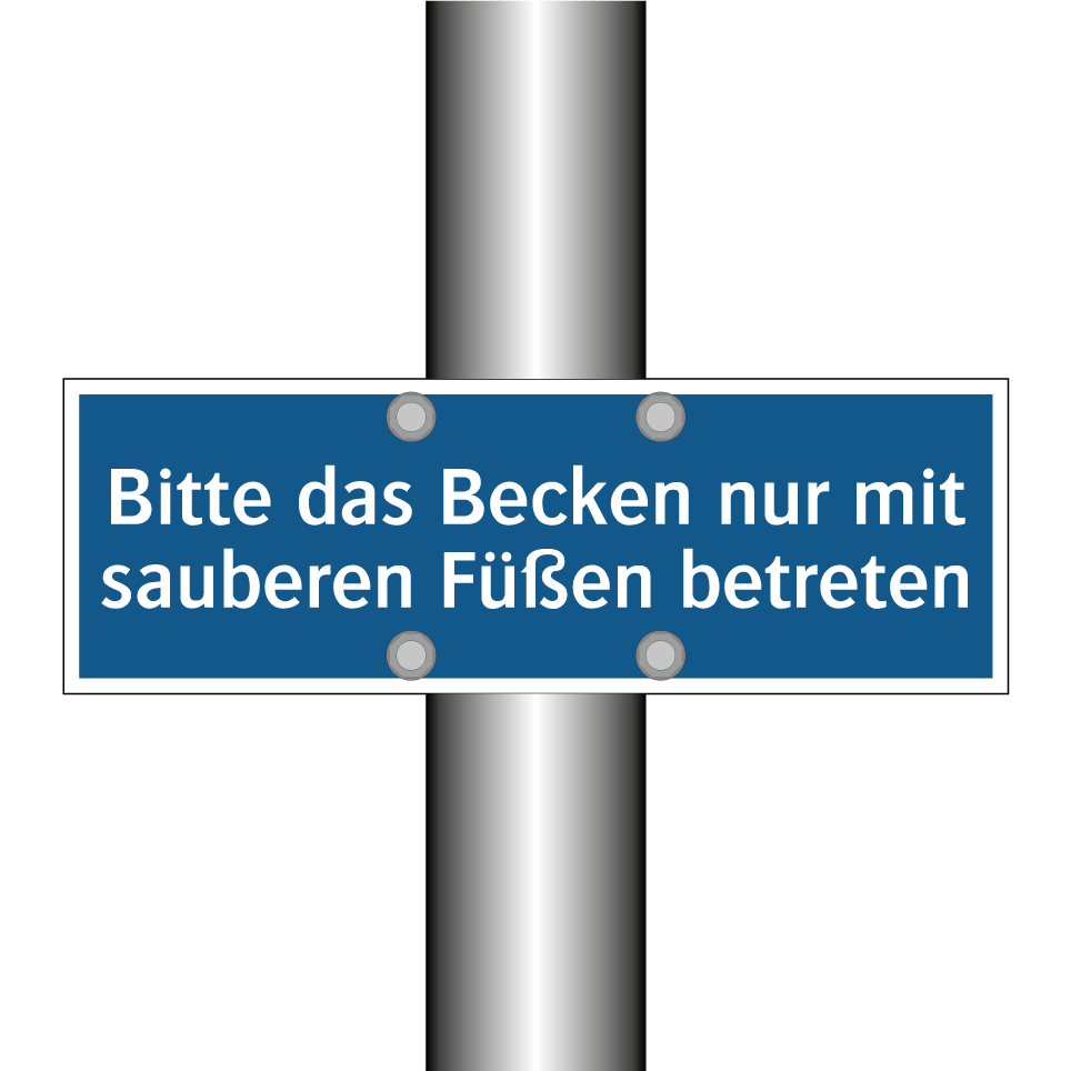 Bitte das Becken nur mit sauberen Füßen betreten