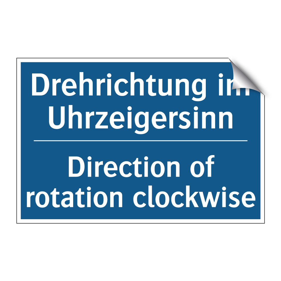 Drehrichtung im Uhrzeigersinn - Direction of rotation clockwise/.../