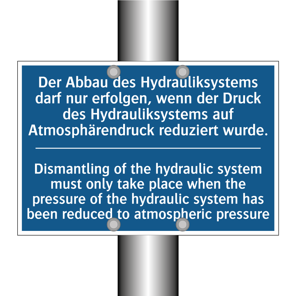 Der Abbau des Hydrauliksystems /.../ - Dismantling of the hydraulic system /.../