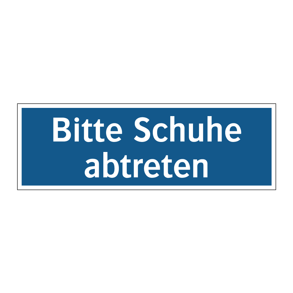 Bitte Schuhe abtreten