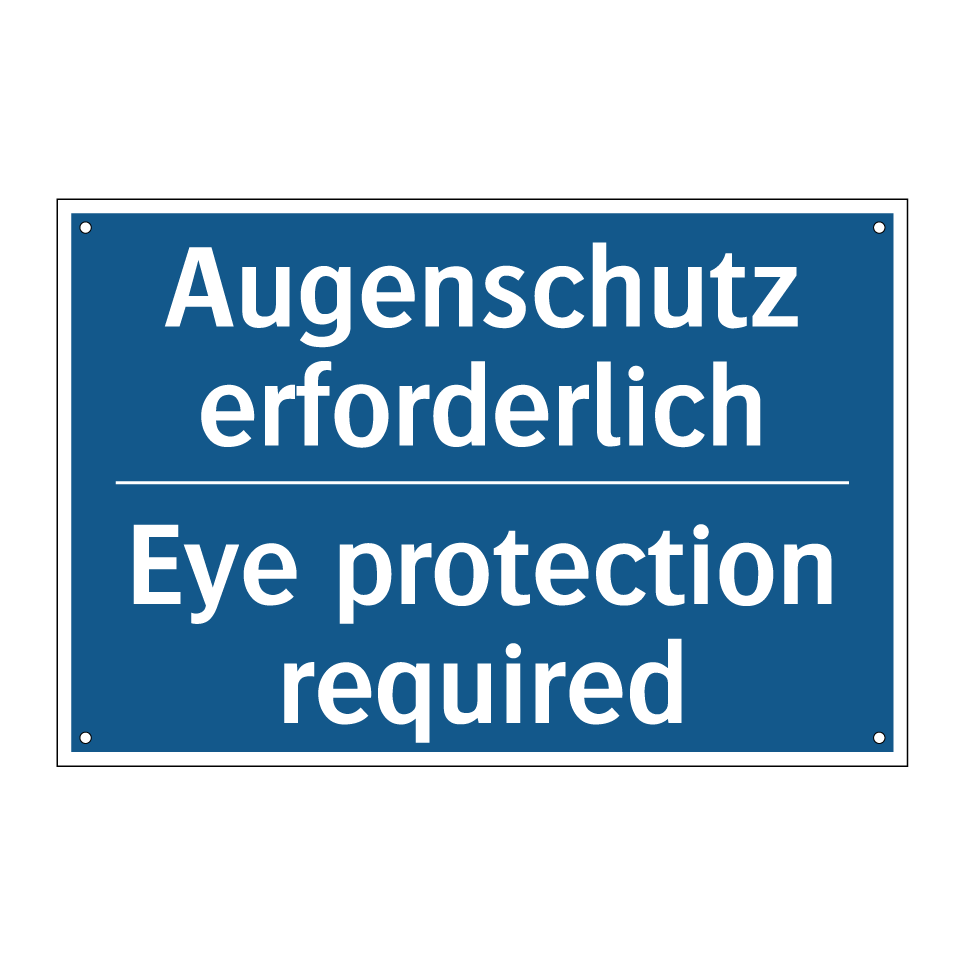 Augenschutz erforderlich - Eye protection required