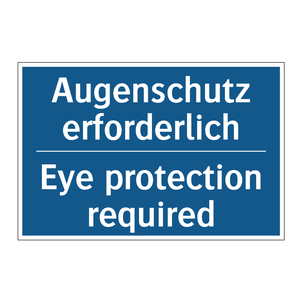 Augenschutz erforderlich - Eye protection required