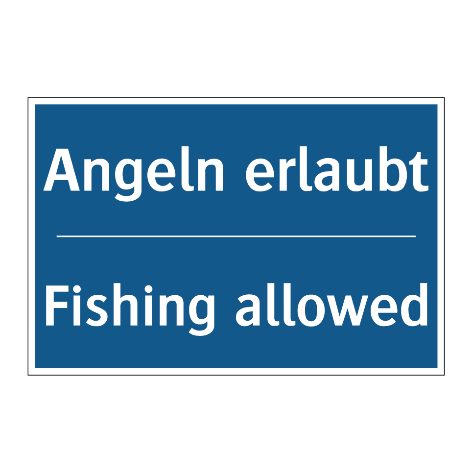 Angeln erlaubt - Fishing allowed