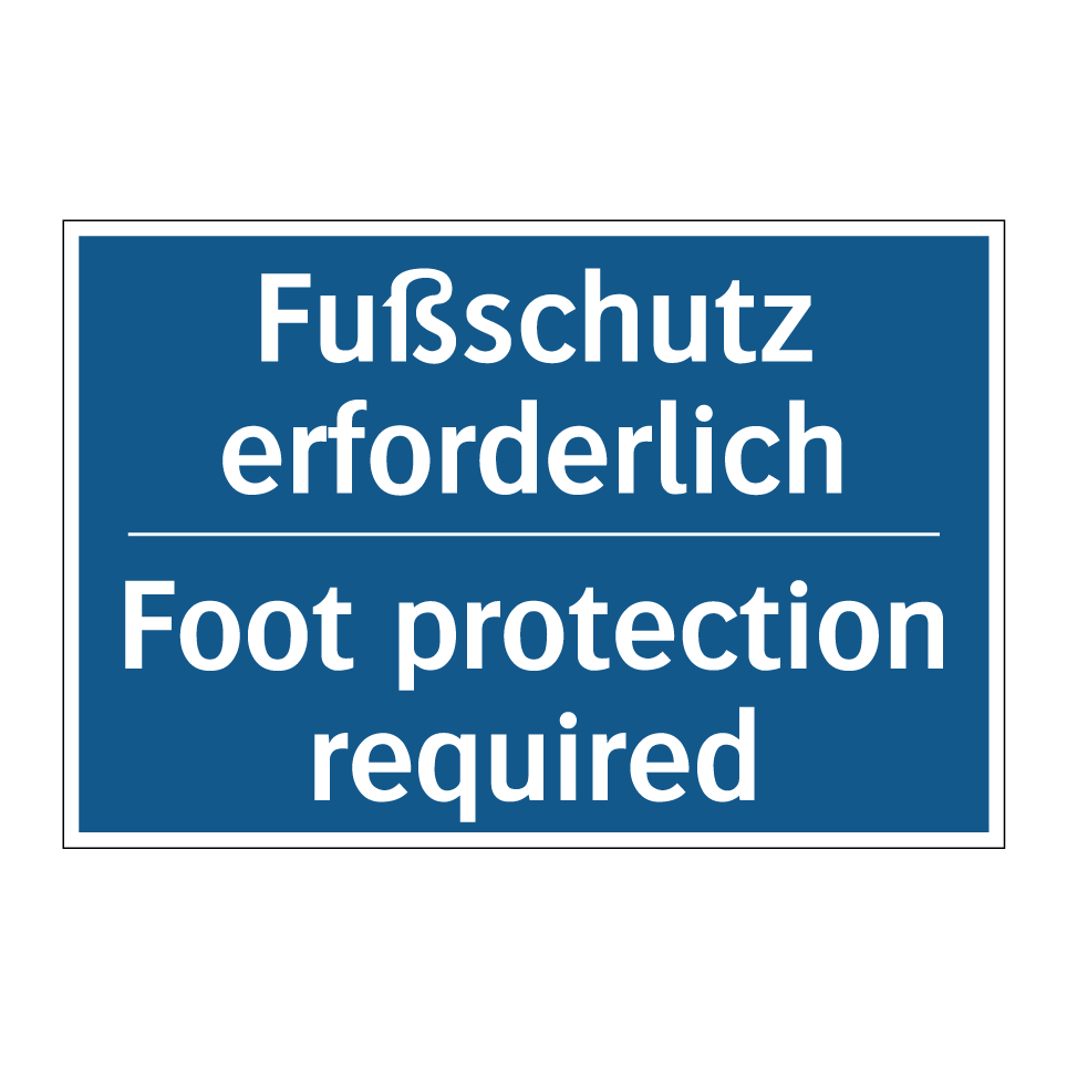 Fußschutz erforderlich - Foot protection required