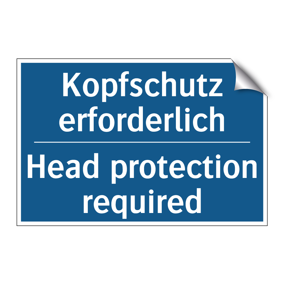 Kopfschutz erforderlich - Head protection required