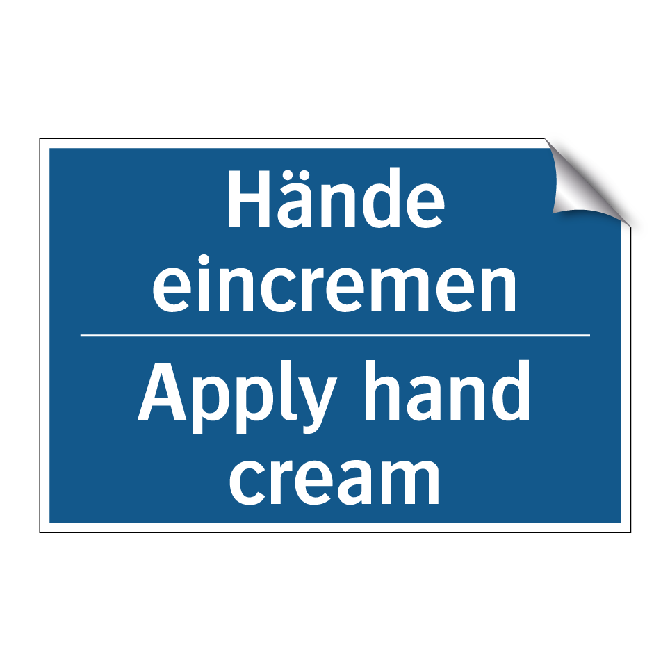 Hände eincremen - Apply hand cream