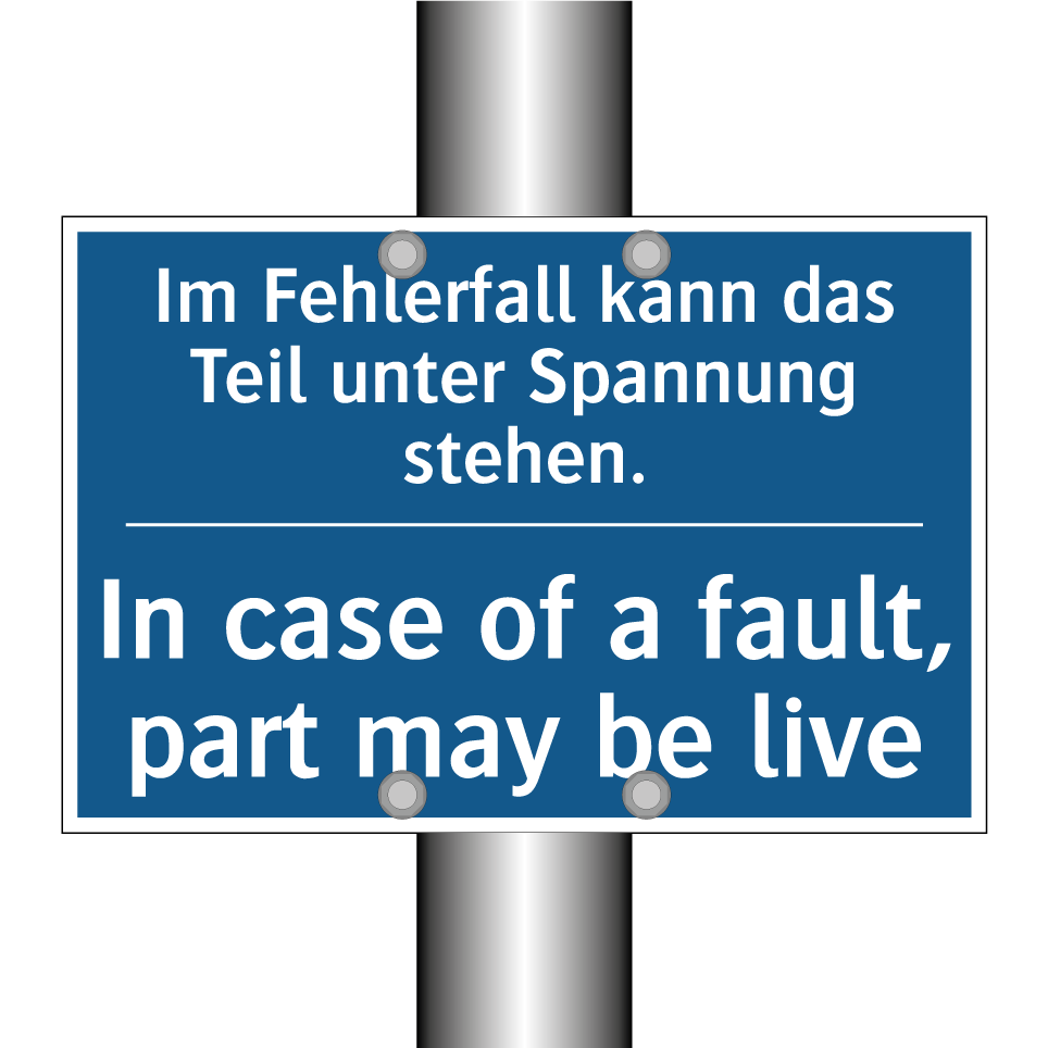 Im Fehlerfall kann das Teil unter /.../ - In case of a fault, part may be /.../