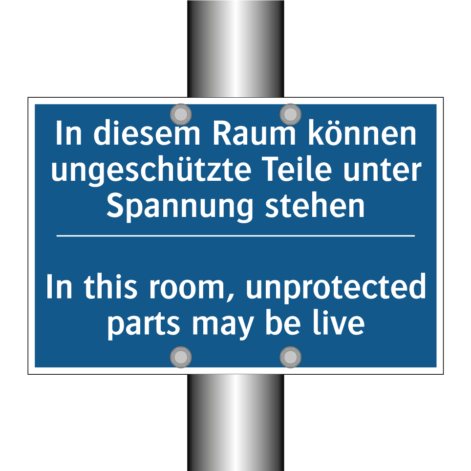 In diesem Raum können ungeschützte /.../ - In this room, unprotected parts /.../